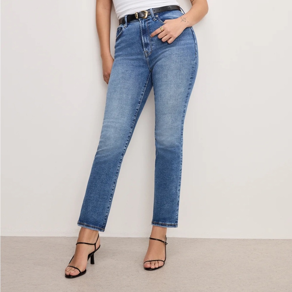 Good American Always Fits Good Legs Straight Jeans